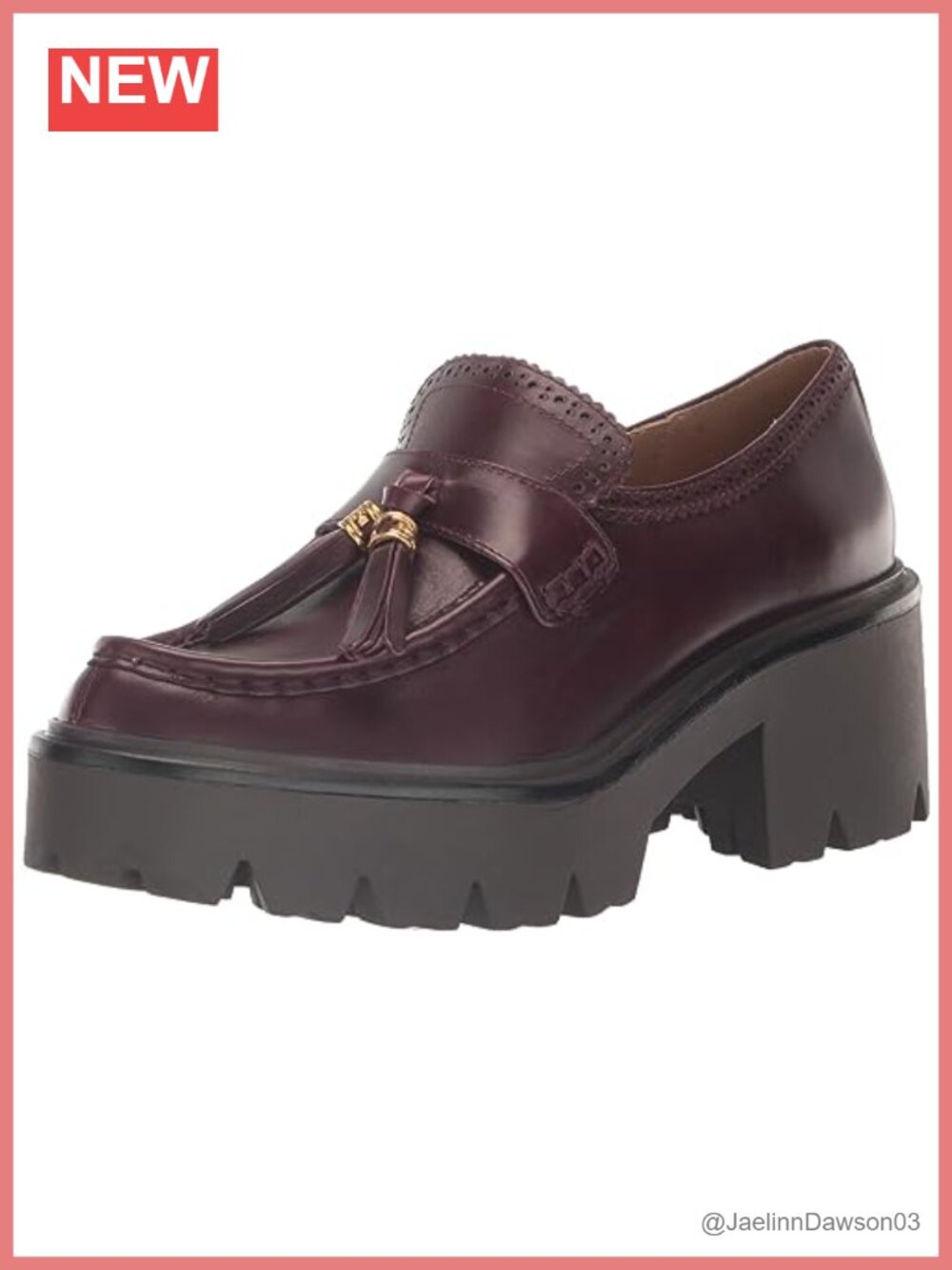 Faux Leather Slip-On Loafers Women's Comfortable Block Heel Almond Toe